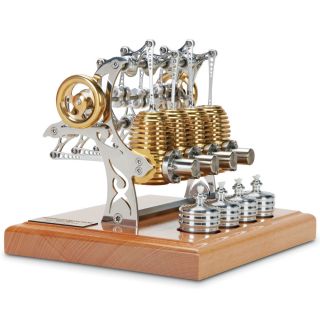 The Four Cylinder Stirling Engine   Hammacher Schlemmer 