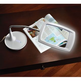 The Distortion Free Magnifying Light   Hammacher Schlemmer 