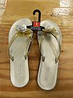   Cole Reaction New Womens Sandy Beach Gold Thong Sandals 6 M Shoes