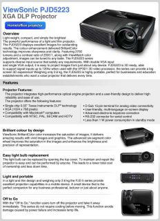 Buy the ViewSonic PJD5223 XGA DLP Projector .ca