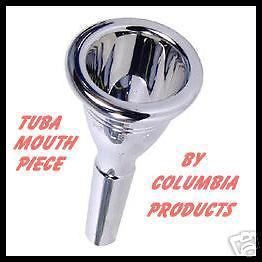 TUBA MOUTH PIECE Silver COLUMBIA Brand 18 SP FREE SHIP