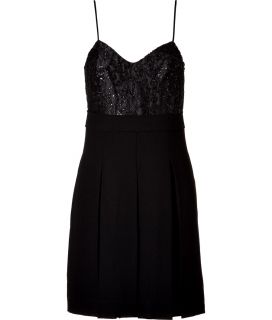 Marc by Marc Jacobs Black Pleated Wool Crepe Dress  Damen  Kleider 