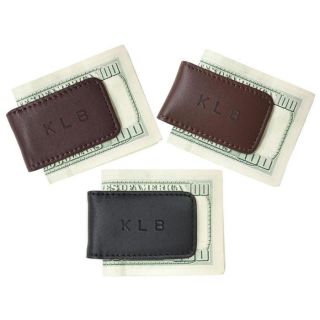Personalized Royce Leather Magnetic Money Clips at Brookstone—Buy 