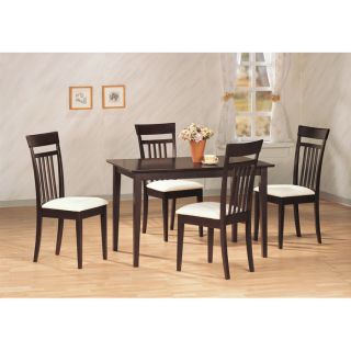 Andrews Wood Dining Set   5 Piece at Brookstone—Buy Now