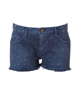 Current/Elliott Vintage Blue Boyfriend Short Jeans With Small Flower 