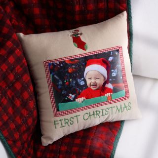 8984   Babys First Christmas Photo Pillow 