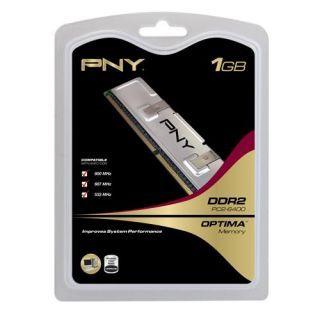 PNY 1GB (1X1GB) PC2 6400 800MHz DDR2 SDRAM DIMM 240 pin Unbuffered Non 