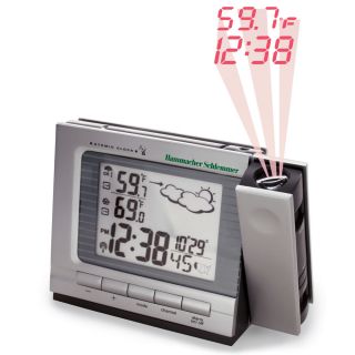 The Projection Alarm Clock and Weather Monitor   Hammacher Schlemmer 