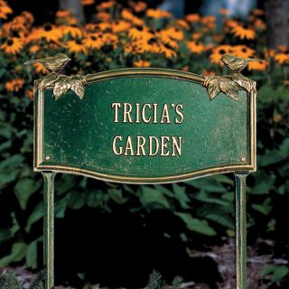 Personalized Vine and Chickadee Lawn Garden Sign—Buy Now