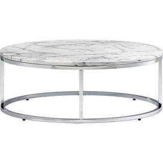 smart round marble top coffee table in accent tables  CB2
