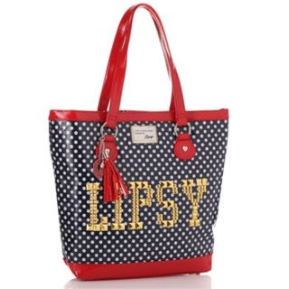 Lipsy Blue/Red Polka Dot Shopper Bag