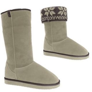 Beppi Beige Fold Down Snow Boots