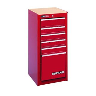 Craftsman 6 Drawer Quiet Glide® Side Chest   Red   Outlet