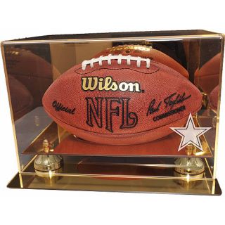 Caseworks Dallas Cowboys Gold Mirror Football Display Case    