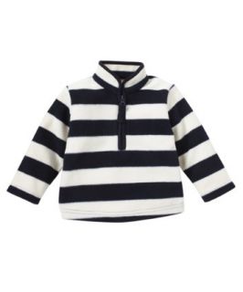 Mothercare navy/cream stripe Zip Neck Fleece   jumpers & cardigans 