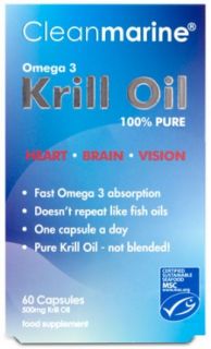 Cleanmarine Krill Oil 500mg Softgel Capsules x60   Free Delivery 