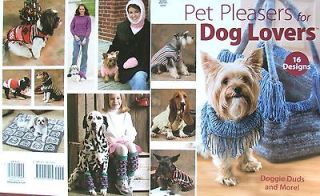 Knitting Pattern Book DOG PLEASERS, Sweaters, Totes, Collars, Beds ++