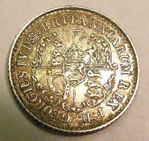 1822 BRITISH WEST INDIES SMALL SILVER 1/16TH DOLLAR EXTRA NICE ANCHOR 