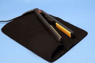 Black Heat Proof Pouch Travel Mat for Hair Straightener