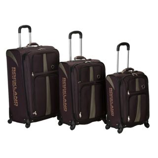 Rockland Polo Equipment Spinner 3 Pc Luggage Set   Brown