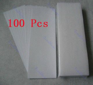 100 pcs Hair Removal Depilatory Nonwoven Epilator Wax Strip Paper Roll 