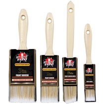 Bulk Tool Bench Paint Brushes with Wooden Handles, Assorted Sizes at 