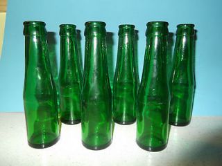 GREEN LITTLE SODA / POP / BEER BOTTLE ,100 ML /OLD/VINTAGE 6 1/2 X 1 3 