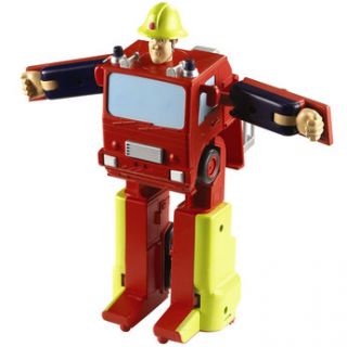 Watch as Fireman Sam converts from Jupiter into a robot hero next door 