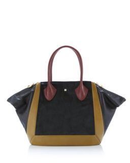 Colorblock Calf Hair Medium Tote   