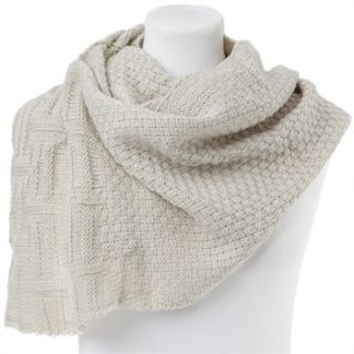 Yas Silver Cream Triangle Knitted Snood