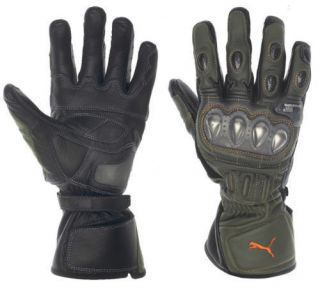   LEATHER RACING TITANIUM GLOVES OLIVE GREEN SIZES L EXTRA LARGE XL
