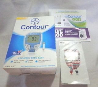 NEW BAYER CONTOUR BLOOK GLUCOSE MONITORING SYSTEM 1 KIT + COUPONS 