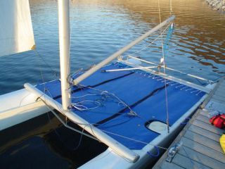 Prindle 18  Catamaran Trampoline In Blue