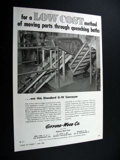 Gifford Wood Quench Tank conveyor system 1950 Ad