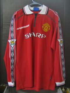 NWT Authentic Umbro 1998 1999 Manchester United GIGGS L/S Jersey L