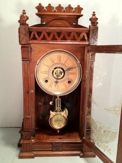 Antique Wm. Gilbert 8 Day Shelf Clock   Dacca Model, 1885, Great Case 