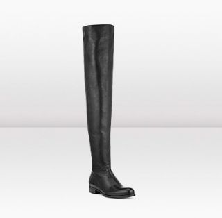 Jimmy Choo  Giorgina Flat Fitted Over The Knee Leather Boot 