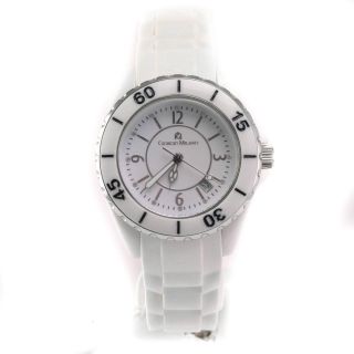 Ladies Stainless steel Giorgio Milano watch with White Rubber Bend 
