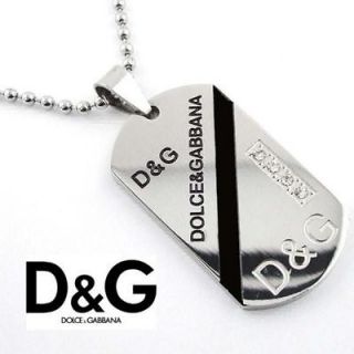 STUNNING MENS DIAMANTE SPARKLY DOGTAG CHAIN, GREAT JEWELLERY 