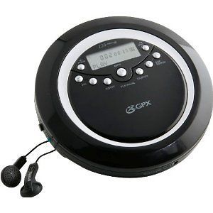   Portable CD /  Disc Player Lcd Display With Earphones   GPX PC800B