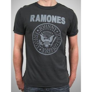 Amplified Mens Vintage Ramones Retro Rock Band T Shirt Charcoal Tshirt 