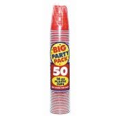 Apple Red Big Party Pack 16 oz. Plastic Cups (50 count)