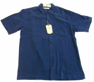 Tommy Bahama Tortola Trance Camp Blue Button Up Top Mens Size Small 