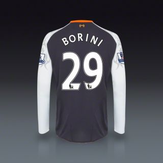 Warrior Fabio Borini Liverpool Long Sleeve Third Jersey 12/13 