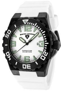 SWISS LEGEND 10008 BB 02WHT Watches,Mens Expedition Black IP SS 