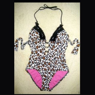 By guess, USA ~ White Leopard ~ One Piece Swimsuit ~ Small 