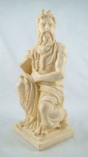 Vintage Gino Ruggeri Resin Sculpture Moses And Ten Commandments Italy