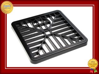 150mm Black Square Drain Cover Gully Grid Gulley Lid 6 Inch Plastic 