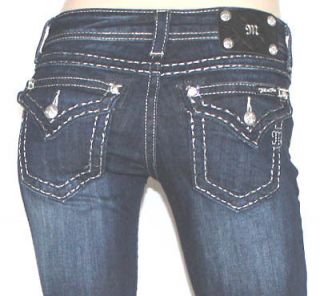 Miss Me Jeans Crystal Western Silver Saddle Stitched JS5014B61 Plus 