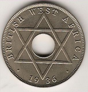 Superb UNC 1936 H British West Africa Edward VIII Penny with Lustre 